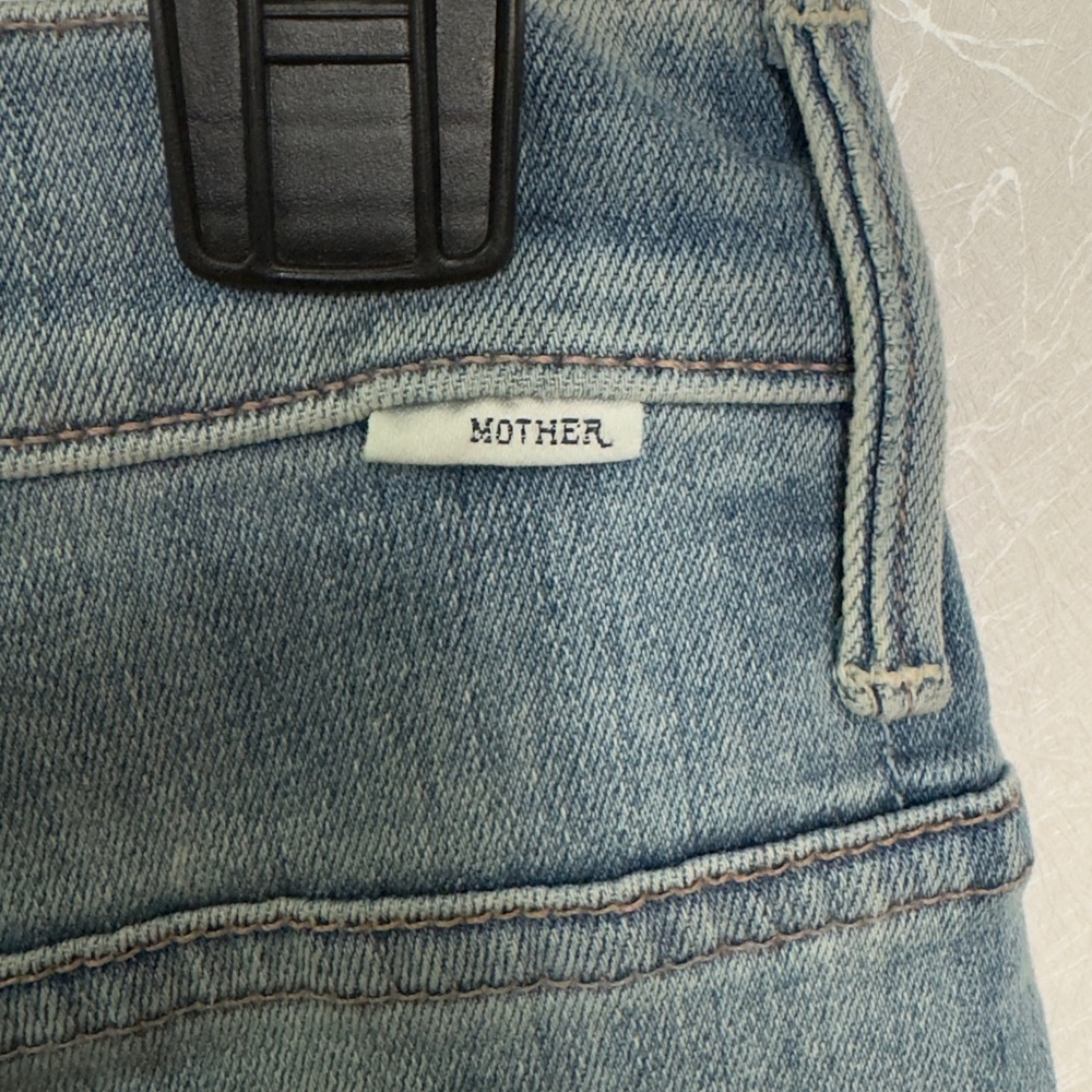 MOTHER The Swooner Ankle Slice Jeans Size 27 Blue Skinny Stretch Made in USA